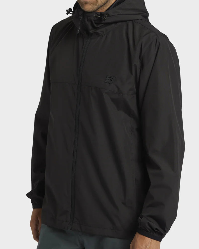 Load image into Gallery viewer, Billabong Men&#39;s Transport Lightweight Mini Ripstop Windbreaker Jacket Black ABYJK00216-BLK
