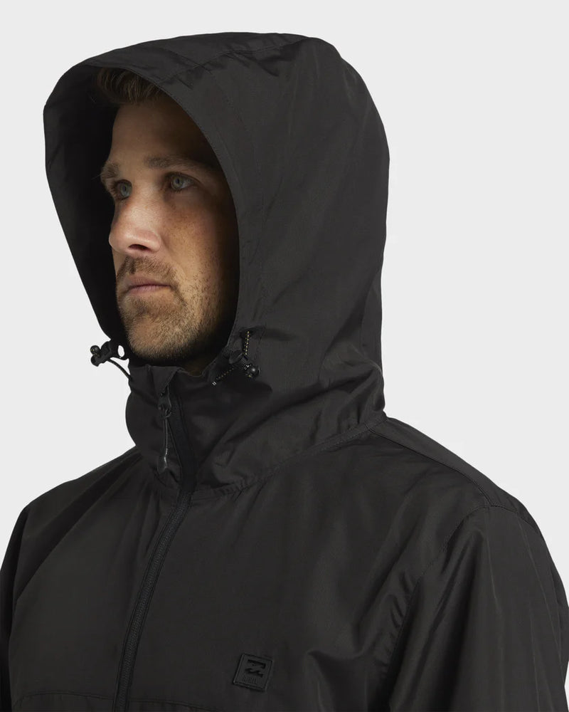 Load image into Gallery viewer, Billabong Men&#39;s Transport Lightweight Mini Ripstop Windbreaker Jacket Black ABYJK00216-BLK
