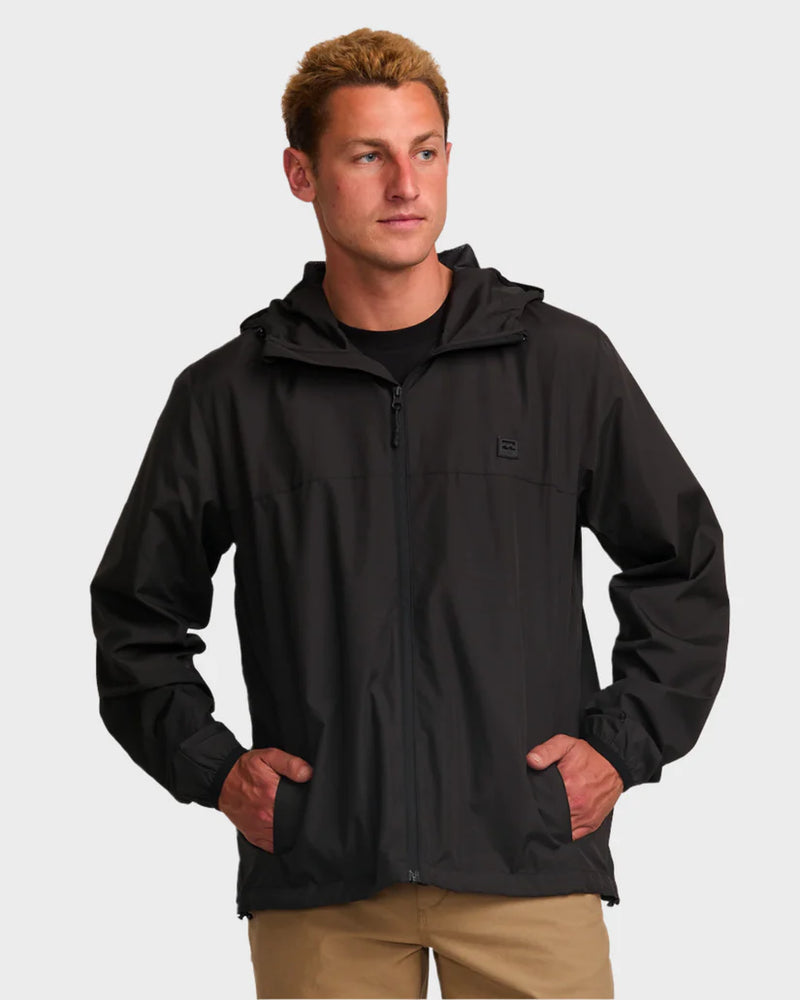 Load image into Gallery viewer, Billabong Men&#39;s Transport Lightweight Mini Ripstop Windbreaker Jacket Black ABYJK00216-BLK
