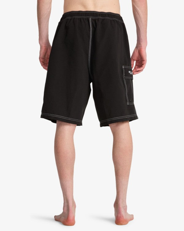 Load image into Gallery viewer, Billabong Men's Throw On Layback 19'' Boardshorts Black ABYJV00132-BLK
