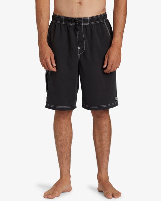 Billabong Men's Throw On Layback 19'' Boardshorts Black ABYJV00132-BLK