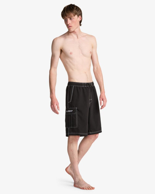 Billabong Men's Throw On Layback 19'' Boardshorts Black ABYJV00132-BLK