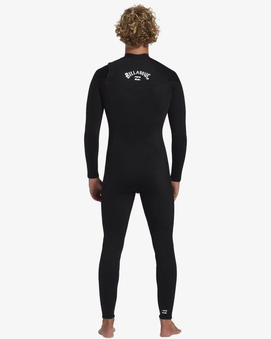 Billabong Men's Foil 3/2mm Chest Zip Wetsuit Black ABYW100243-BLK