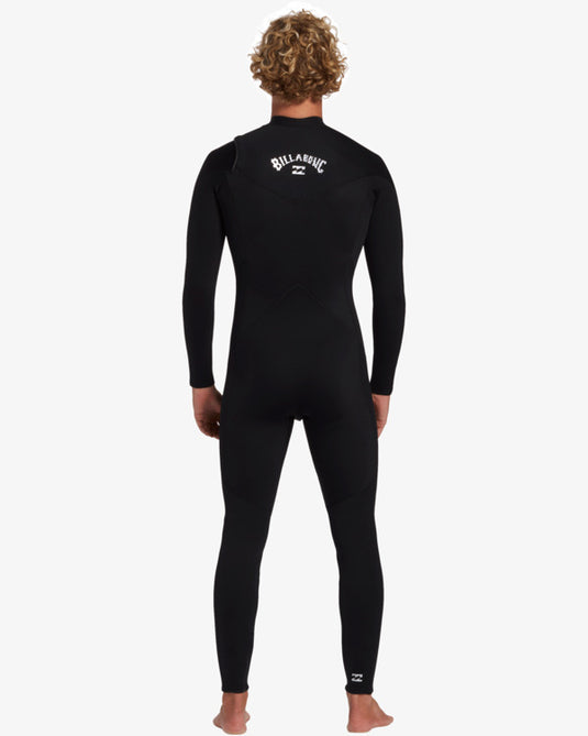 Billabong Men's Foil 4/3mm Chest Zip Wetsuit Black ABYW100244-BLK
