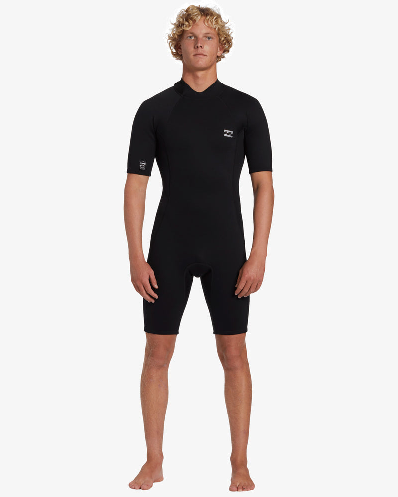 Load image into Gallery viewer, Billabong Men&#39;s Foil 2mm Back Zip Short Sleeve Black ABYW500122-BLK
