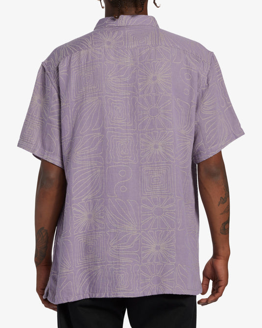 Billabong Men's Sundays Jacquard Shirt Grey Violet ABYWT00235-GVO