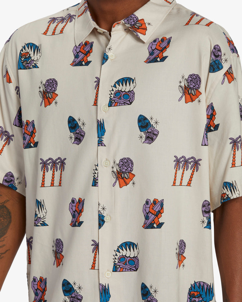 Load image into Gallery viewer, Billabong Men&#39;s DJ Javier Turn The Tide Shirt Stone ABYWT00260-STN
