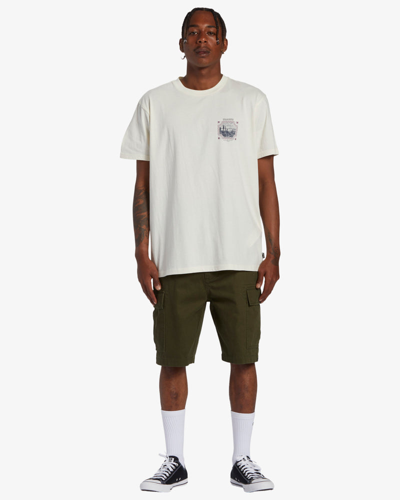 Load image into Gallery viewer, Billabong Men&#39;s Crossed Up T-Shirt Off White ABYZT02269-OFW
