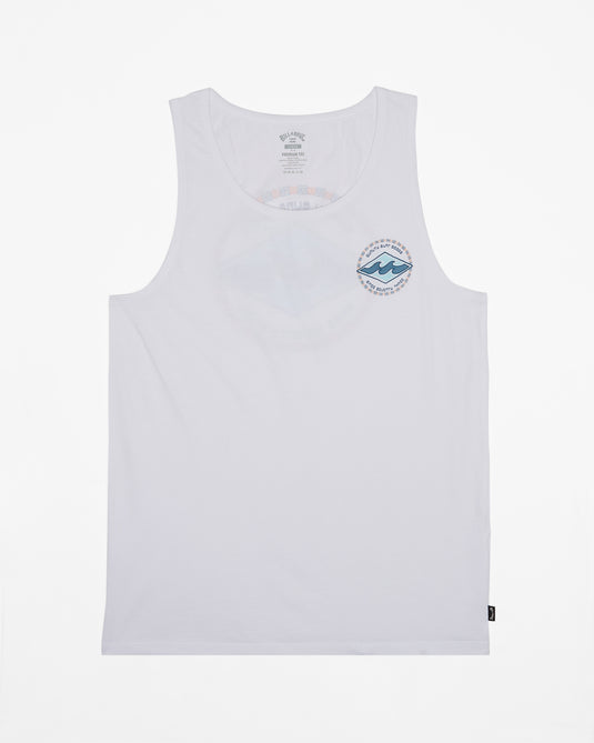 Billabong Men's Rotor Diamond Graphic Vest Top White ABYZT02296-WHT
