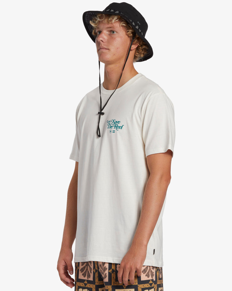 Load image into Gallery viewer, Billabong Men&#39;s Coral Gardeners Lets Save The Reef T-Shirt Off White ABYZT02335-OFW

