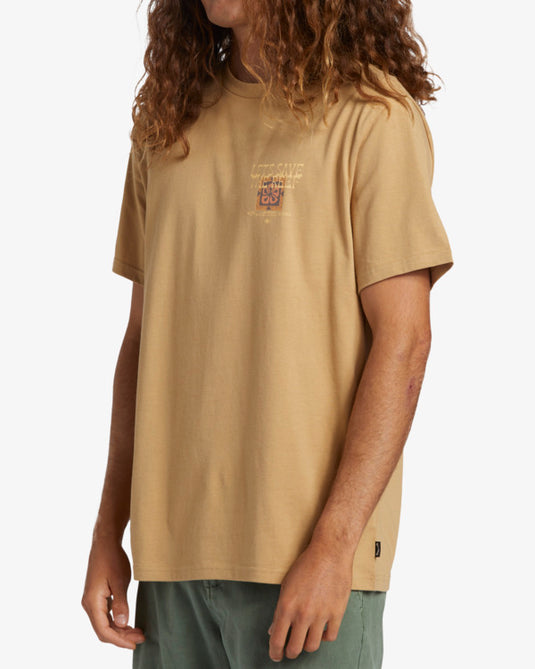 Billabong Men's Coral Gardeners Tiki Reef T-Shirt Dusty Gold ABYZT02336-YKL0