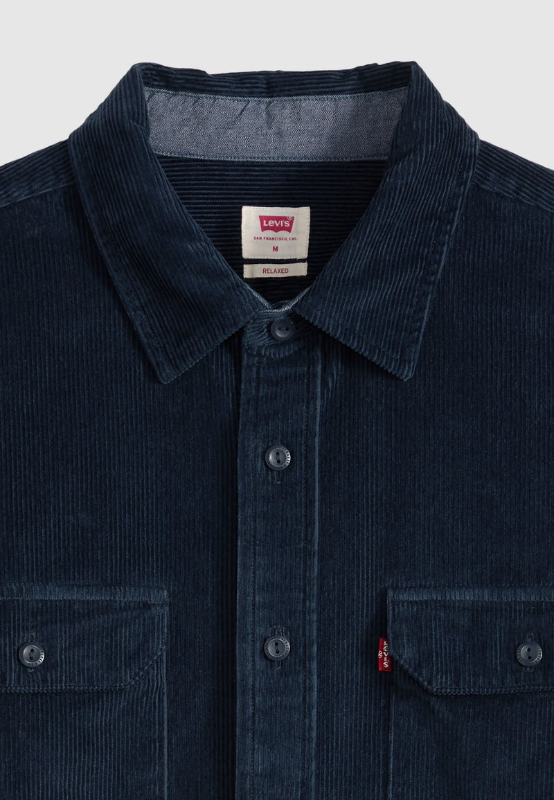 Load image into Gallery viewer, Levi's Men's Classic Relaxed Corduroy Worker Shirt Navy Blazer 195870419
