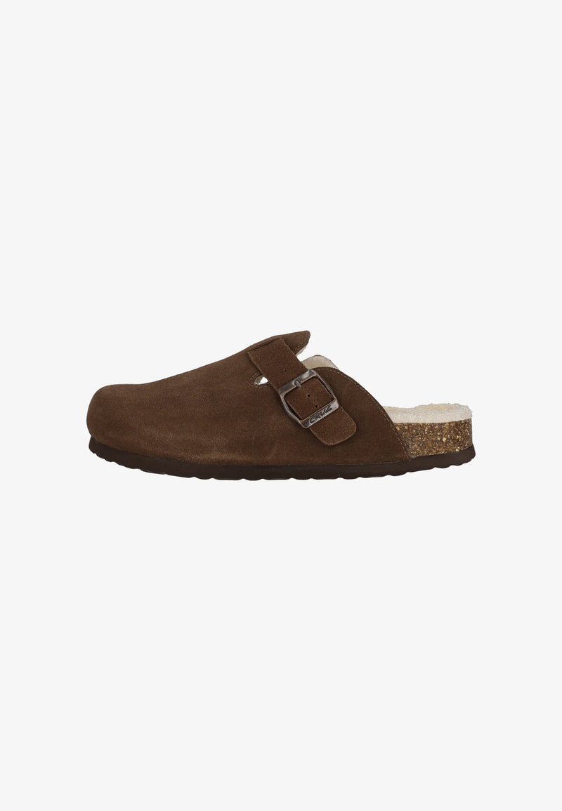 Load image into Gallery viewer, Cruz Unisex Camillo Leather Cork Clog W/warm Lining Chestnut CR244222-5139
