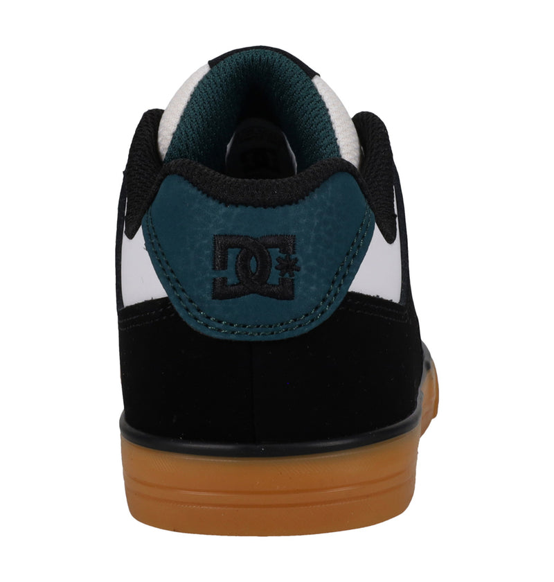 Load image into Gallery viewer, DC Kid&#39;s Pure Leather Shoes Black/White/Emerald ADBS300267-BWE
