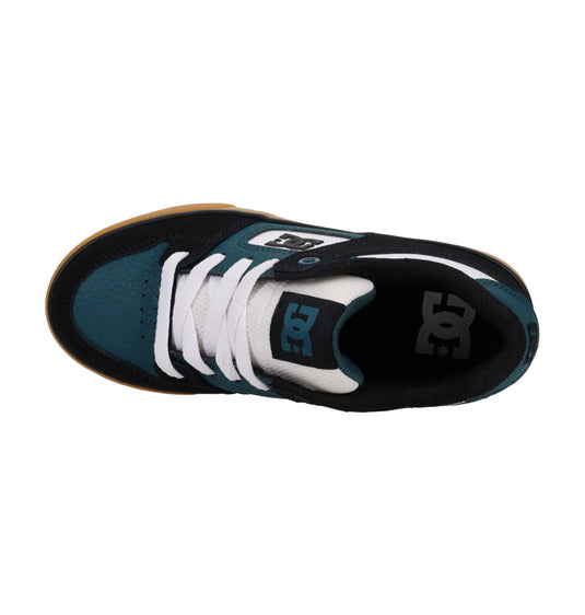 DC Kid's Pure Leather Shoes Black/White/Emerald ADBS300267-BWE