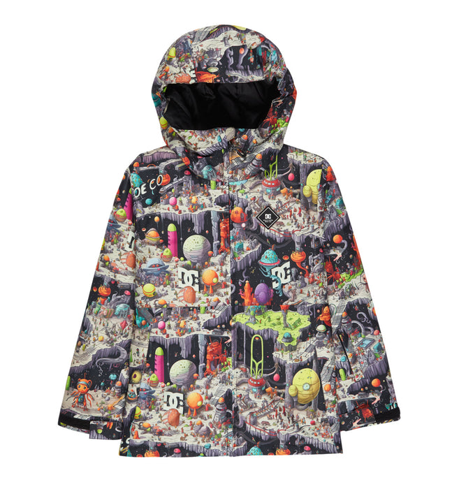 DC Kids' Basis Print Snow Jacket Boys 8-16 Outer World Black ADBTJ03032-KTA4