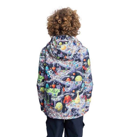 DC Kids' Basis Print Snow Jacket Boys 8-16 Outer World Black ADBTJ03032-KTA4
