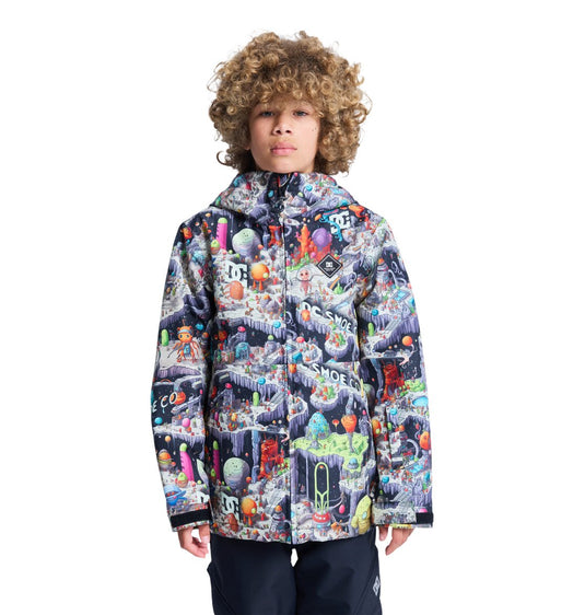 DC Kids' Basis Print Snow Jacket Boys 8-16 Outer World Black ADBTJ03032-KTA4