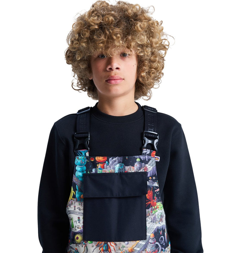 Load image into Gallery viewer, DC Kids' Roadblock Technical Snow Bib (8-12 Years) Outer World Black ADBTP03013-KTA4
