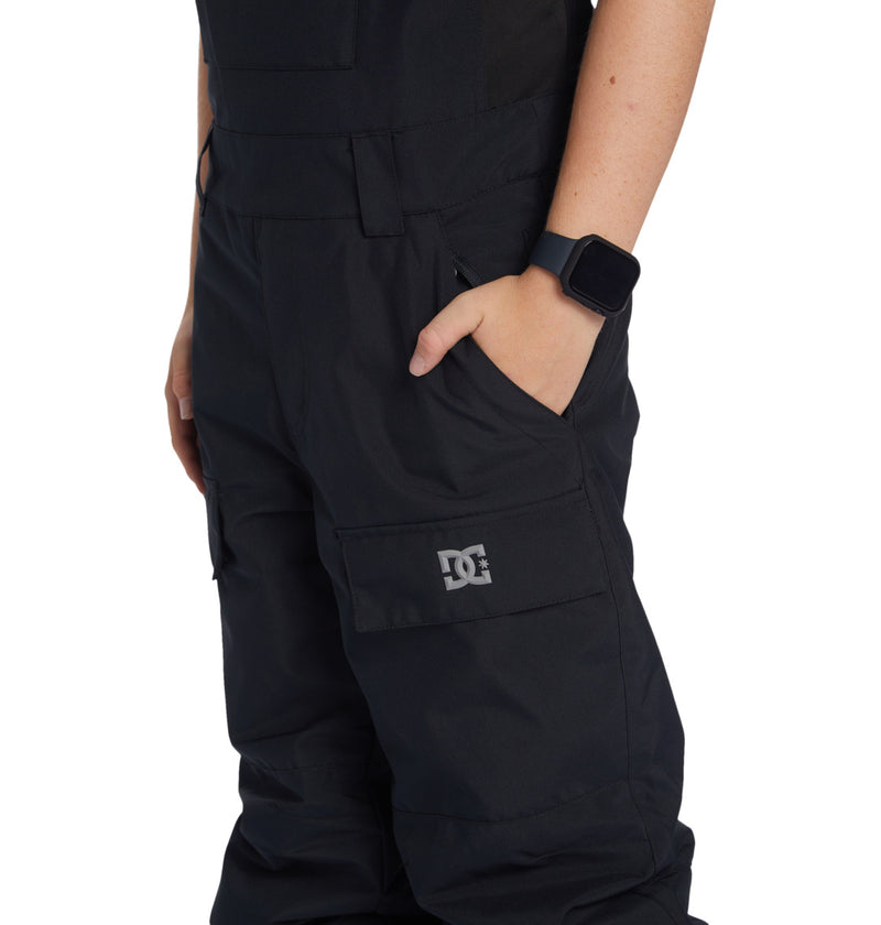 Load image into Gallery viewer, DC Kids&#39; Roadblock Technical Snow Bib (8-16) Black ADBTP03013-KVJ0
