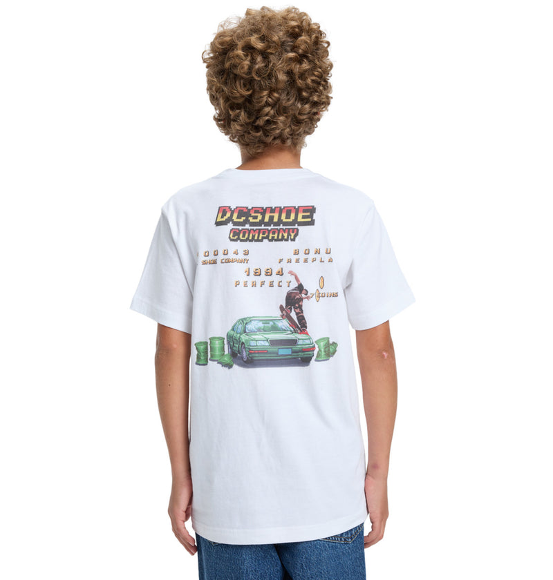 Load image into Gallery viewer, DC Kid&#39;s Two Bit Short Sleeves T-Shirt (8-16) White ADBZT03298-WBB0
