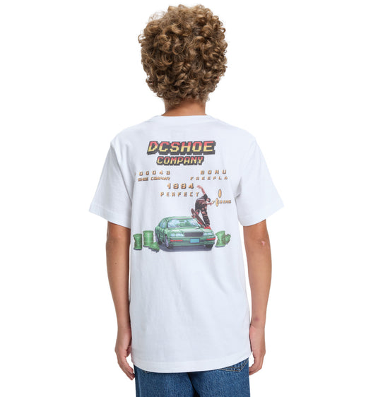 DC Kid's Two Bit Short Sleeves T-Shirt (8-16) White ADBZT03298-WBB0