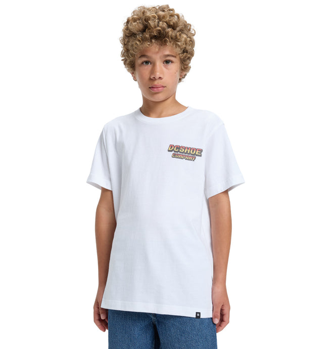 DC Kid's Two Bit Short Sleeves T-Shirt (8-16) White ADBZT03298-WBB0