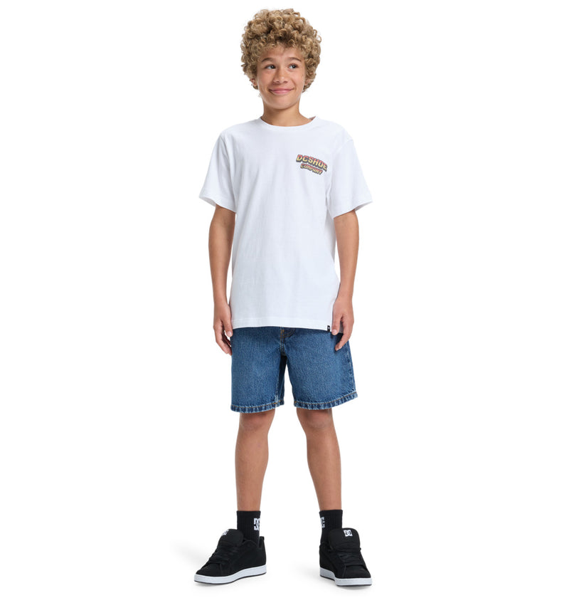 Load image into Gallery viewer, DC Kid&#39;s Two Bit Short Sleeves T-Shirt (8-16) White ADBZT03298-WBB0
