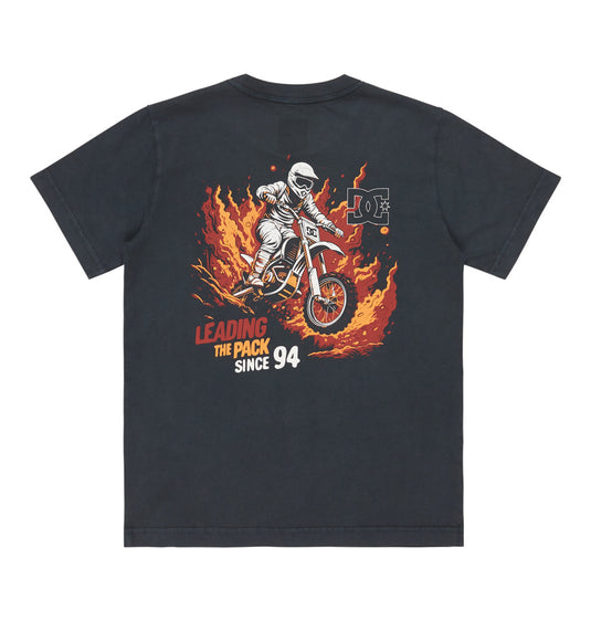 DC Kid'sLeading The Pack Short Sleeves T-Shirt (8-16) Black Acid ADBZT03307-BAC