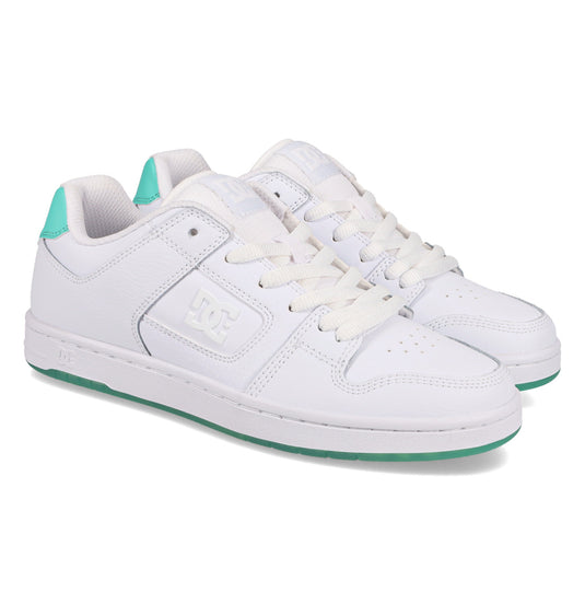 DC Women's Manteca 4 Leather Shoes White/Aquarius ADJS100161-IAQ