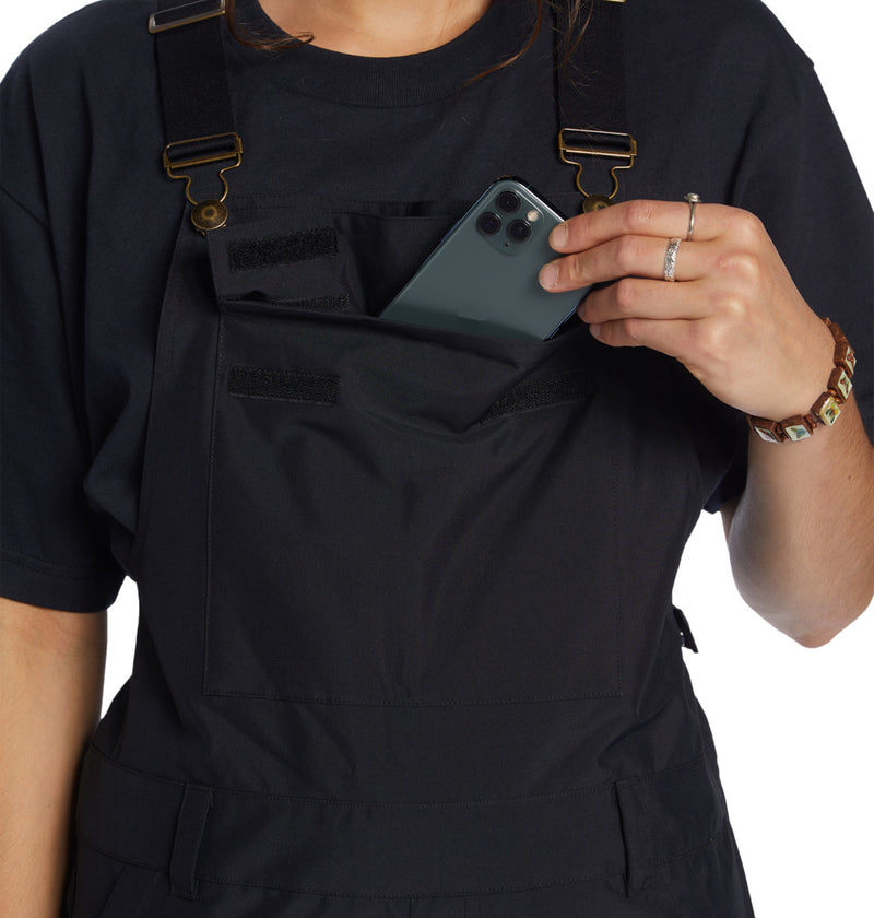 Load image into Gallery viewer, DC Women&#39;s Valiant Snow Bib Pants Black ADJTP03030-KVJ0
