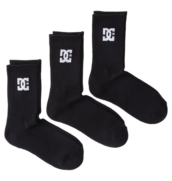 DC Men's Crew (3 Pairs) Socks Black ADYAA03189-KVJ0