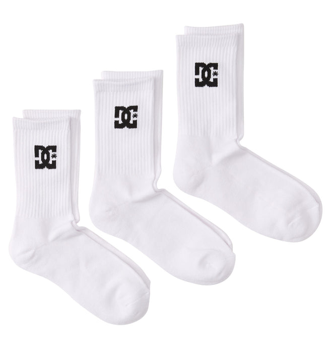 DC Men's Crew (3 Pairs) Socks White ADYAA03189-WBB0