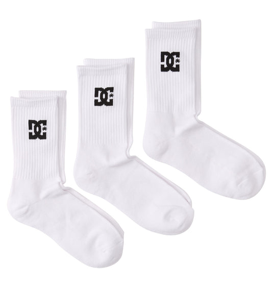 DC Men's Crew (3 Pairs) Socks Snow White ADYAA03189-WBB0