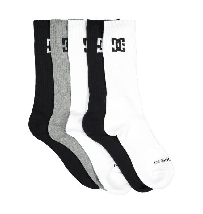 DC Men's DC Crew Socks Assorted (5 Pairs) ADYAA03190-KVJ8