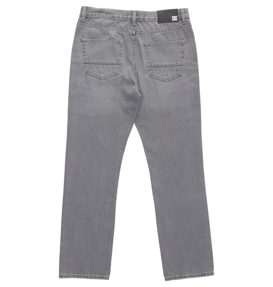 DC Mens' Worker Straight Fit Jeans Grey Wash ADYDP03074-KZMW