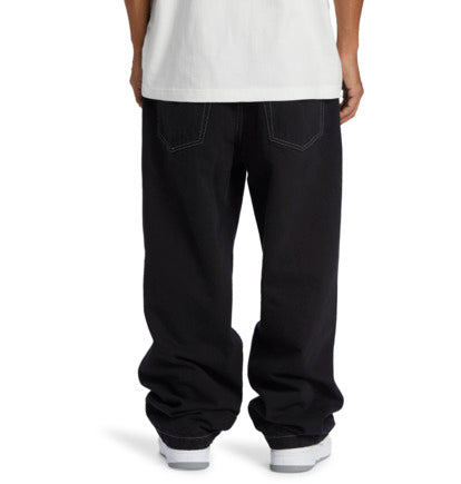 Load image into Gallery viewer, DC Men&#39;s Worker Baggy Denim Pants Black Tint ADYDP03079-KVJW
