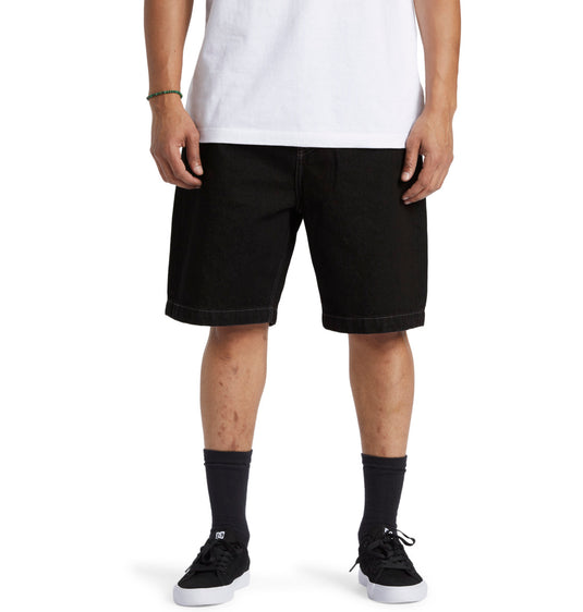 DC Men's Worker Baggy 19.5" Shorts Black Tint ADYDS03014-KVJW