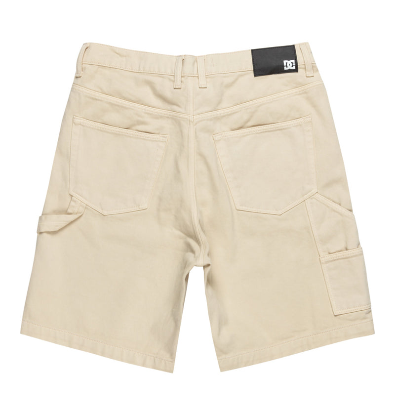 Load image into Gallery viewer, DC Men&#39;s Carpenter 22&quot; Denim Shorts Oatmeal Overdye ADYDS03018_WDVW
