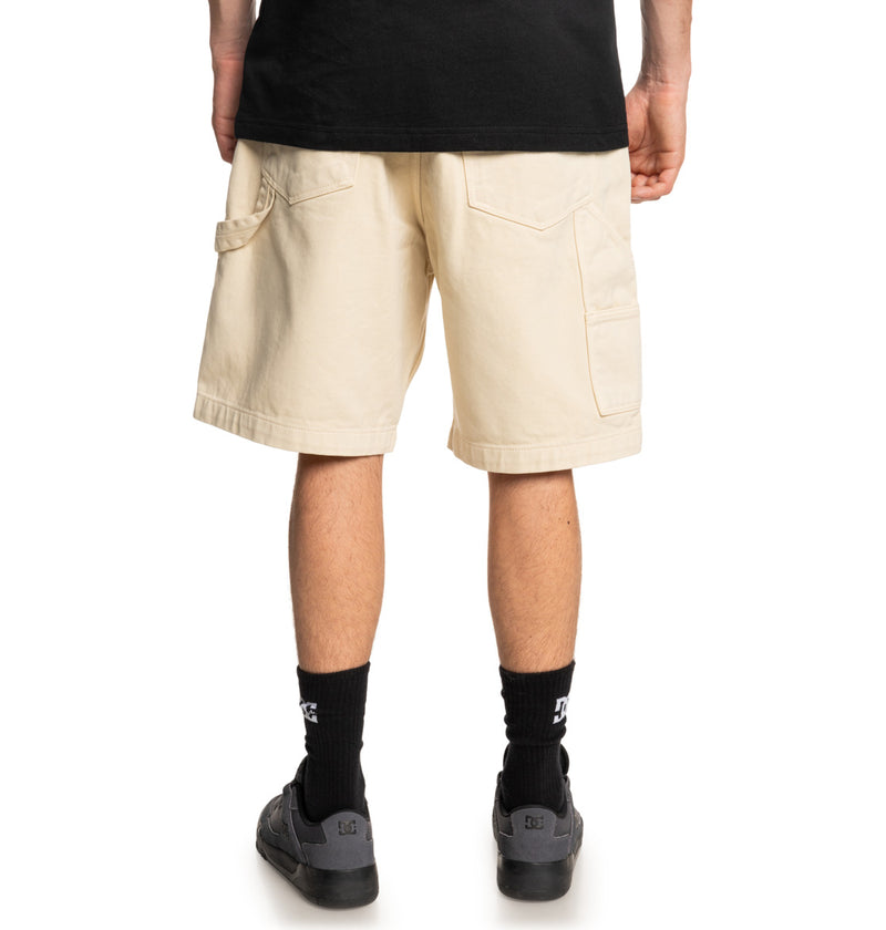 Load image into Gallery viewer, DC Men&#39;s Carpenter 22&quot; Denim Shorts Oatmeal Overdye ADYDS03018_WDVW
