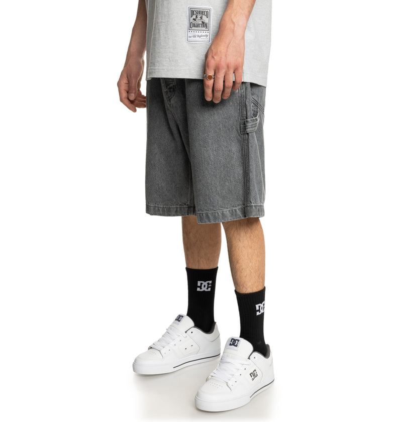 Load image into Gallery viewer, DC Men&#39;s Carpenter 22&quot; Denim Shorts Medium Grey ADYDS03019_KPVW
