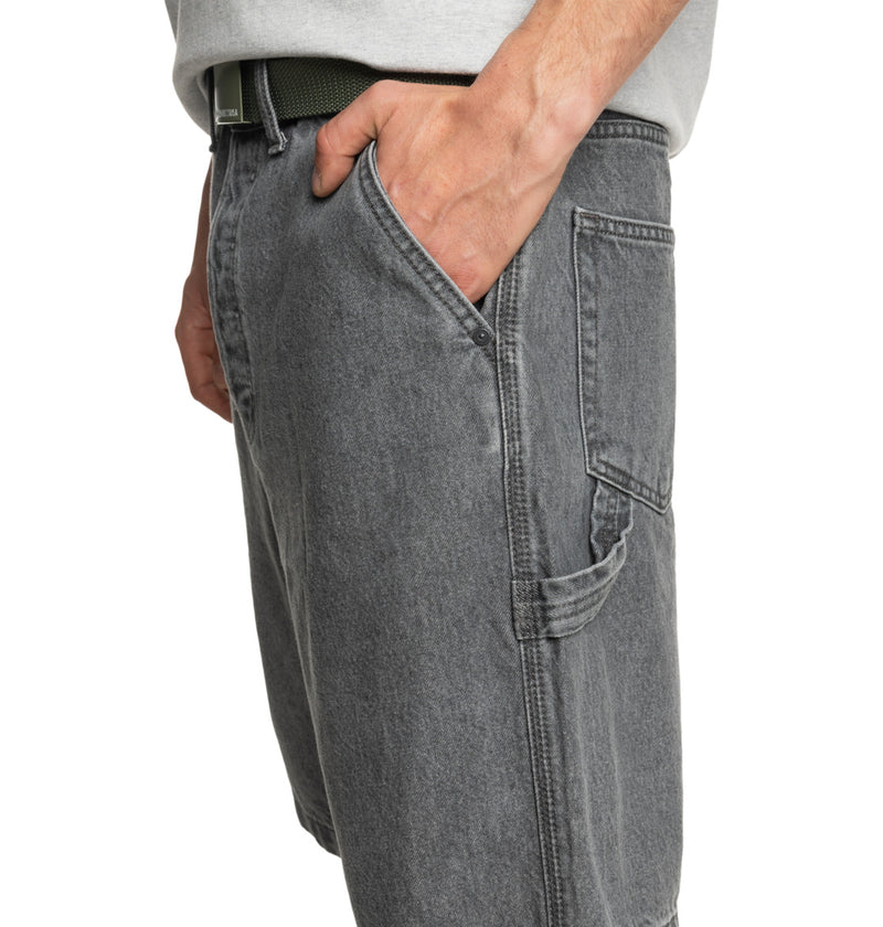 Load image into Gallery viewer, DC Men&#39;s Carpenter 22&quot; Denim Shorts Medium Grey ADYDS03019_KPVW
