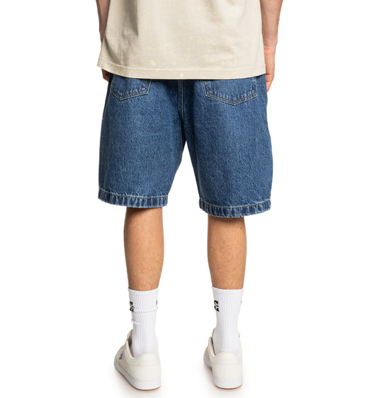 DC Men's Worker Baggy 19.5" Denim Shorts Stone Indigo ADYDS03020_BLCW