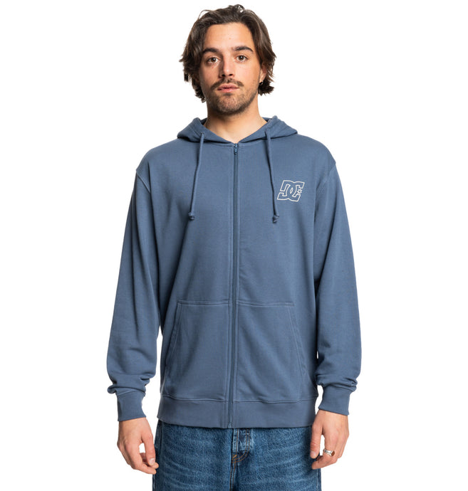 DC Men's Pallet Zip-Up Hoodie Vintage Indigo ADYFT03438_BYL0