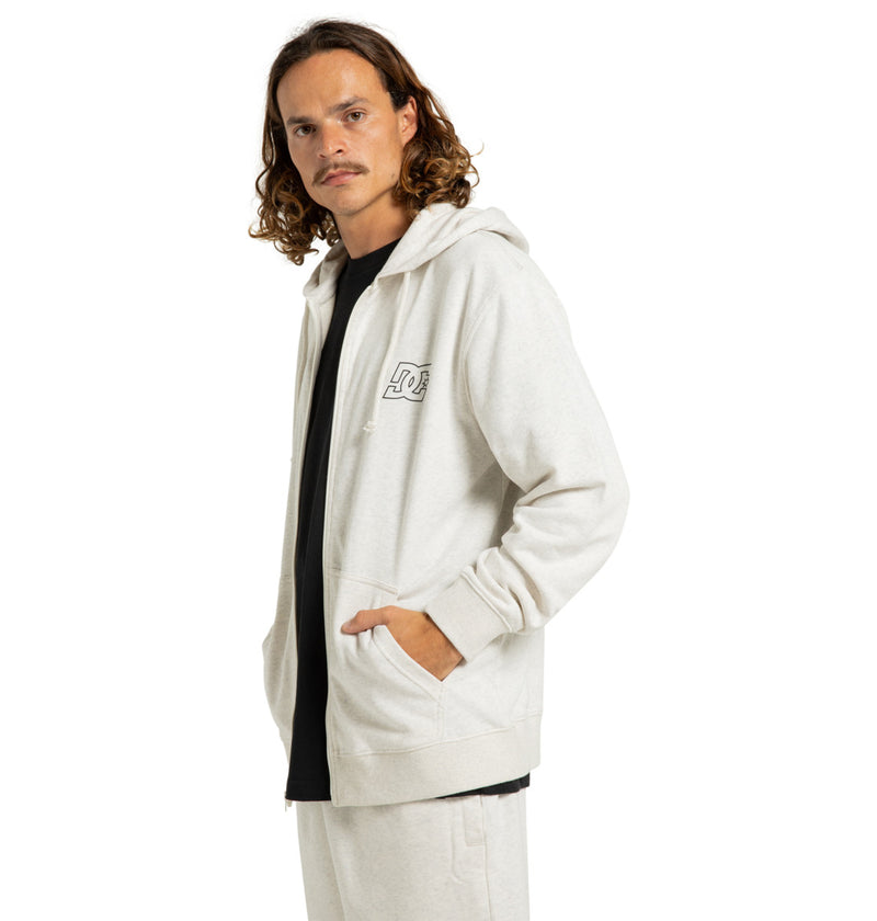 Load image into Gallery viewer, DC Men&#39;s Pallet Zip-Up Hoodie Snow Heather ADYFT03438_SCVW
