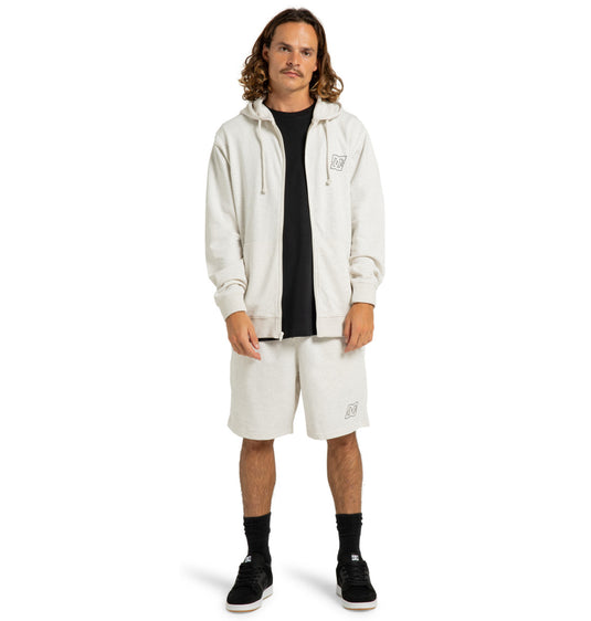 DC Men's Pallet Zip-Up Hoodie Snow Heather ADYFT03438_SCVW