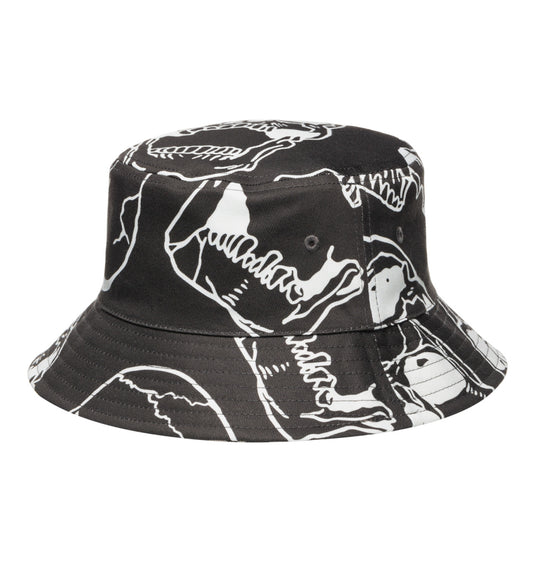 DC Men's Deep End Bucket Hat Black Skully Print ADYHA04201_XKWK