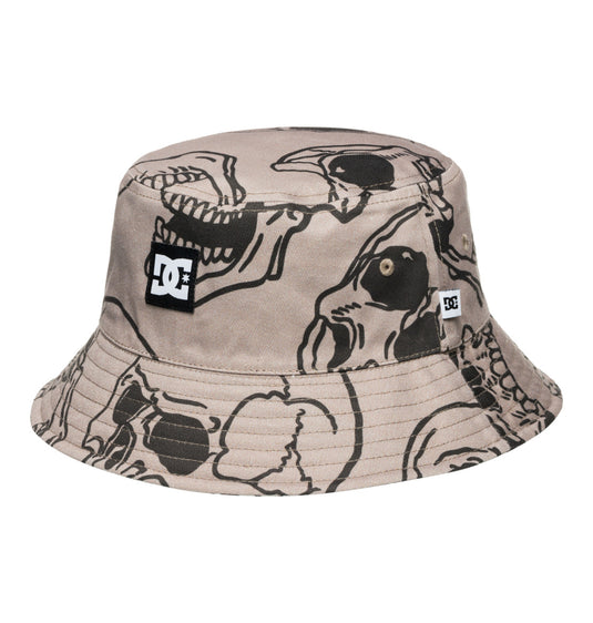 DC Men's Deep End Bucket Hat Black Skully Print ADYHA04201_XKWK