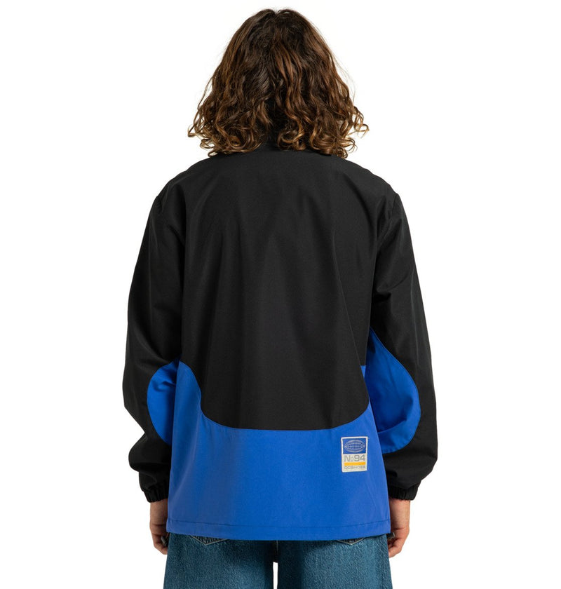Load image into Gallery viewer, DC Men&#39;s All Terrain Waterproof Windbreaker Jacket Black/Royal Blue ADYJK03207-XKKP

