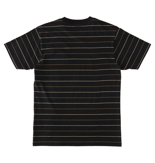 DC Men's Lowstate Stripe Standard fit T-Shirt Pirate Black Lowstate Stripe ADYKT03233-XKCK